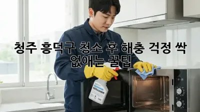청주 흥덕구🏡 청소 후 해충 걱정 싹! 없애는 꿀팁🐝