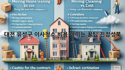 대전 유성구 이사청소🧹 비용 아끼는 꿀팁🍯 (진잠/성북)